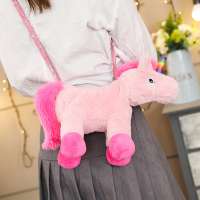 plush animal backpack pink unicorn backpack for kids