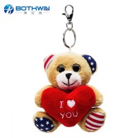 Wholesale Cute Custom Logo Stuffed Teddy Bear Plush Keychain Animal